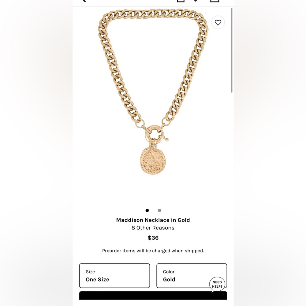 Madison Necklace in Gold NBW!